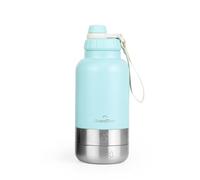 GrandTies Bouteille d'eau portable isotherme pour chien avec 2 distributeurs d'eau amovibles | Conteneur de voyage étanche pour nourriture pour chien | Accessoires pour promenade, randonnée, camping