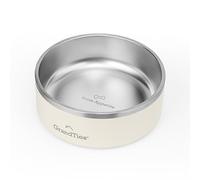 GrandTies Gamelle gravée en acier inoxydable pour animal de compagnie | Gamelle isotherme réutilisable sans BPA | Grande gamelle robuste antidérapante et anti-déversement | Gamelle d'extérieur pour