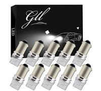 Grandview 10pcs BA9S LED Ampoules Blanc BA9 53 57 1895 64111 T4W Ampoules avec Puces 3-2835-SMD Pour Feux de Position Feux de Porte Lumières de Courtoisie