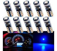 Grandview Ampoules LED T5 Bleu W1.2W W2.3W pour Tableau de Bord 3030 SMD 60 Lumen DC 12V