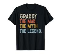 Grandy The Man The Myth The Legend Retro Fête des Pères T-Shirt