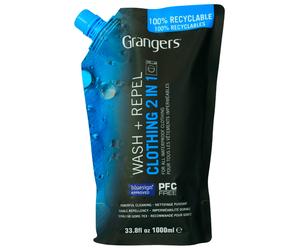Grangers - Lessive imperméabilisante textile - 2In1 Wash & Repel (1L Pouch) - Noir Noir