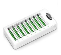Granicell Kit Complet 8 Piles AAA Rechargeables NiMH avec Chargeur 8 Slots Charge Rapide