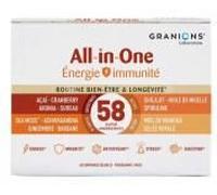 Laboratoire des GRANIONS - Complément All-In-One Énergie & Immunité Ashwagandha Shilajit 60 comprimés