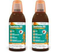 Granions Chondrostéo + 1000 Articulations LIQUIDE - 500ml - Glucosamine, Chondroïtine Curcuma, Cuivre Harpagophytum Manganèse Camomille - Triple Action : Apaise, Mobilité Articulaire et Capital Osseux