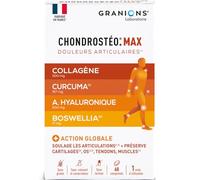 Granions Chondrosteo+ Max - Collagène Marin, Acide Hyaluronique, Curcuma - 1 mois