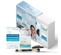 GRANIONS Coffret IN & OUT - Collagene Marin & Acide Hyaluronique - Complement alimentaire anti-age + Creme Jour Raffermissante + Rouleau de Jade & Gua Sha - Anti-Rides Visage - Routine complète IN&OUT