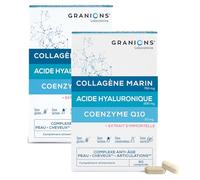 Granions - Collagene Marin - Acide Hyaluronique - Coenzyme Q10 - Lot x2 | N°1 du Collagène, Collagene Marin et Acide Hyaluronique, Anti Age, Peau, Articulations, 120 Comprimés