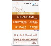 Granions Complexe Super Champignons Lion's Mane Et Cordyceps 60 Capsules