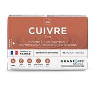 Granions Cuivre 2 mg – 30 ampoules – Immunité, Antioxydant, Articulations – Made in France