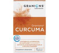 Granions Complément alimentaire Curcuma 150 mg (Curcumine, Manganèse, Cuivre, Pipérine) – 30 gélules