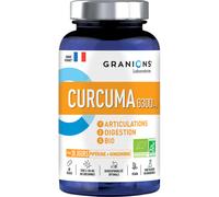 Laboratoire des GRANIONS Curcuma Bio 6300 mg Pipérine et Gingembre – 60 gélules