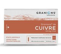 Granions de Cuivre 0,3mg / 2ml Boîte de 30 ampoules buvables