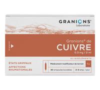 Granions De Cuivre 0,3mg/2ml Solution Buvable Ampoules 30x2ml
