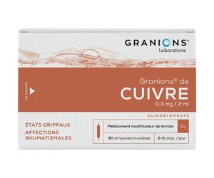 Granions De Cuivre 0,3mg/2ml Solution Buvable Ampoules 30x2ml