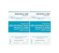 GRANIONS Décontractant Musculaire Crampes, gênes, raideurs musculaires Magnesium, Vit B, Cuivre, Selenium, Potassium Pour toute la famille Fabriqué en France 2x60 comprimés