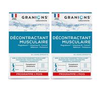 Granions Décontractant Musculaire - Détend les Muscles et Soulage les Douleurs Articulaires - Lot de 2 x 60 comprimés