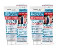 GRANIONS | Décontractant Musculaire Gel Anti-Douleur Lot de 2 | Soulage rapidement douleurs articulaires, musculaires et post-traumatiques | Effet Cryothérapie | 2x 100 ml