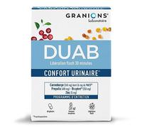 GRANIONS Duab - 60 Gélules - Inconfort Urinaire et Bien-Être Féminin - Formule Brevetée - Canneberge, Propolis, Oligoélément (Zinc) - Laboratoire des Granions - Marque Française