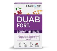 GRANIONS Duab Fort Confort Urinaire |7 sachets de Canneberge, Propolis, Bruyère et D-Mannose pour prévenir et soulager l'inconfort urinaire des femmes | Fabriqué en France | Formule brevetée