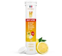 GRANIONS HYDROP Boost Caféine - Pastilles Hydratation - Citron - SANS SUCRES - Fabriqué en France - Electrolytes Hydratation - Vitamines, Minéraux, Magnesium - 20 Pastilles Effervescentes
