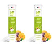 GRANIONS HYDROP - Pastilles Hydratation - Mangue/Passion - SANS SUCRES - Fabriqué en France - Electrolytes - Vitamines, Minéraux, Magnesium - Pastille Hydratation - 20 Pastilles Effervescentes