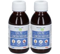 GRANIONS® Kid Bio Calme Concentration - Sirop Aux plantes Goût Fraise Cassis Solution Orale 2x125 ml