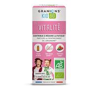 GRANIONS KID BIO KID BIO VITALITÉ - Certifié BIO - Goût fruits rouges - RÉDUIT LA FATIGUE - RENFORCE L'ORGANISME - Vitamine C + Mélange de plantes - Dès le plus jeune âge - 125 ml - Made in France