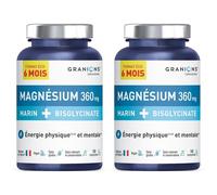 GRANIONS Magnésium 360 mg marin + bisglycinate énergie & équilibre Comprimé(S) 2x180 pc(s)