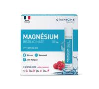Laboratoire des GRANIONS – Magnésium bisglycinate 360 mg – Vitamine B6 – Vegan – 10 shots