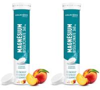 GRANIONS MAGNESIUM BISGLYCINATE 360MG - Magnesium Effervescent - Bisglycinate de Magnésium - Vitamine B - Anti Stress - Complement Alimentaire Stress - 20 comprimés effervescents - Gout Pêche
