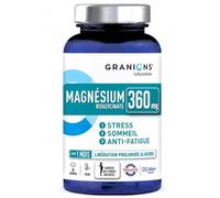 Granions - Magnesium Bisglycinate 360mg - Vitamine B6 - Anti Stress - 60 Cp | Libération Prolongée 24h, Absorption Optimale, Anti Fatigue & Sommeil, Energie, Magnesium, Anti Stress Adulte, Format 1 Mois