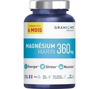 Granions Magnésium Marin 360mg Format 6 Mois Magnésium + Vitamine B6 180 Comprimés