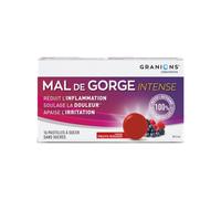 Granions Mal de Gorge Intense Dispositif Médical Fruits Rouges 16 Pastilles
