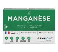Granions Manganèse 2mg Complément Alimentaire Ampoules 30x2ml