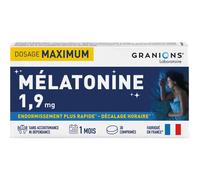 Granions Mélatonine 1,9mg Complément Alimentaire Sommeil Cure 1 Mois 30 Comprimés