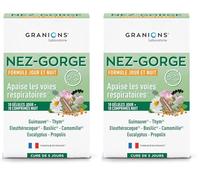 GRANIONS Nez Gorge I Formule jour : Apaise la gorge, améliore le confort respiratoire, soutient les défenses I Formule Nuit : Relaxe et apaise pour un sommeil serein I Programme de 5 J (Lot de 2)