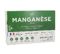 GRANIONS MANGANÈSE 2 mg - 30 ampoules = 30 jours - Énergie - Antioxydant - Capital osseux - 2 mg de Manganèse - Made in France