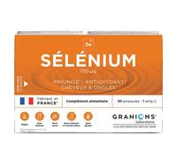 Granions® SÉLÈNIUM 150 µg - 30 ampoules = 30 jours - Immunité - Antioxydant - Cheveux & ongles - 150 µg de Sélénium - Made in France
