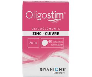 Granions Oligostim Zinc-Cuivre 40 Comprimés Sublinguaux