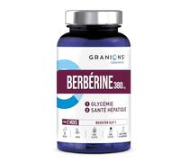 GRANIONS | Pillulier Berberine 380 mg - GLP1 - Berberine Booster GLP-1 Perte de poids + Chrome + Ail noir - Glycemie Regulés - Vegan - 60 gélules - 2 mois
