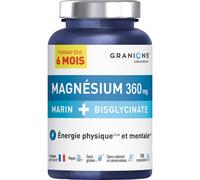 Granions Pilulier Magnésium Marin + Bisglycinate Format Éco 6 Mois 180 Comprimés