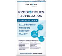Granions Probiotiques 40 Milliards Flore Intestinale Digestion 40 Gélules