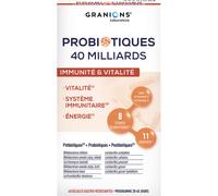 Granions Probiotiques 40 Milliards – 11 souches – Vit C liposomale, D3, Zinc – 40 gélules