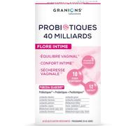 GRANIONS Probiotiques 40 Milliards - Probiotique Flore Intime 12 Souches - Probiotique Flore Intestinale & Équilibre Vaginal - Confort Intime, Sécheresse Vaginale - Puredia Seaberry - 40 Gélules