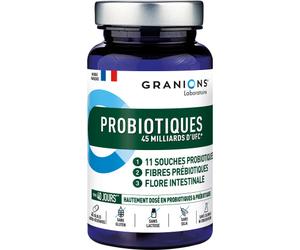 Granions Probiotiques 45MD UFC Équilibre De La Flore Intestinale 40 Gélules