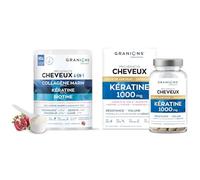 GRANIONS PROKERACYS Keratine 1000MG + Pro Keracys Cheveux 4en1 300g | Complement Alimentaire Cheveux Femme & Homme | Collagene Marin, Biotine, Zinc, Selenium, Vitamine B6 | Pousse, Résistance, Volume