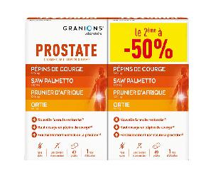 Granions Prostate - Pépins de Courge, Ortie, Prunier d’Afrique - 2x 60 Gélules