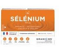 Granions® SÉLÈNIUM 150 µg - 30 ampoules = 30 jours - Immunité - Antioxydant - Cheveux & ongles - 150 µg de Sélénium - Made in France
