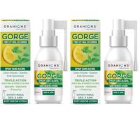 GRANIONS SPRAY GORGE |Toux et Mal de Gorge - Sans Alcool - Triple action apaisante, hydratante et protectrice - Dispositif médical - Dès 3 ans, pour toute la famille Arôme Menthe-Citron - 20 mL